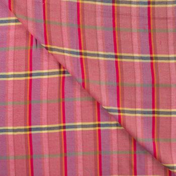 Preview: Viskose Twill Karo Rosa